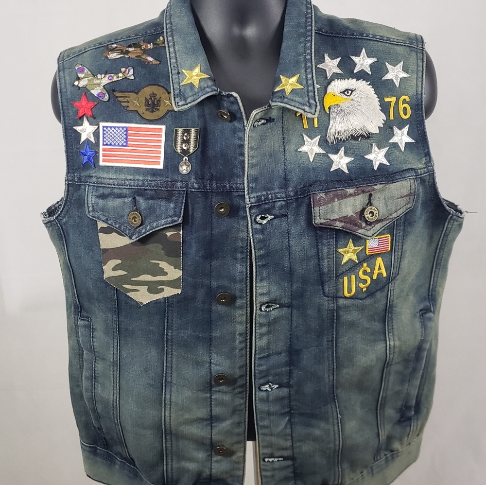 Ring Of Fire Denim Vest